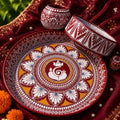 Kavita Aipan Art traditional kumauni aipan Karwachauth Pooja Set